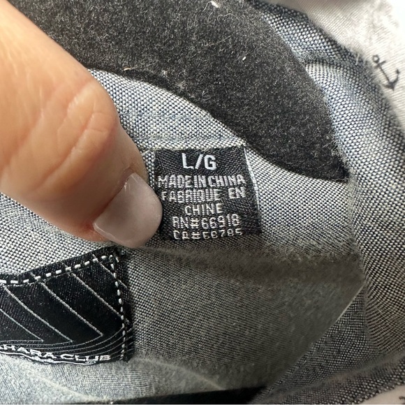 Sahara Club Mens Short Sleeve Button Down Shirt with Anchors Ship Wheels Pattern - Picture 5 of 8